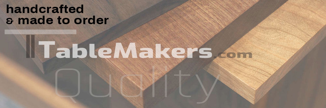 Custom made solid wood table tops