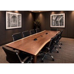 Live Edge Black Walnut Conference Table Builder with Legs - Made to Order Select Base & Grommet Options - Free Shipping Live Edge Black Walnut Conference Table Builder with Legs - Made to Order Select Base & Grommet Options - Free Shipping