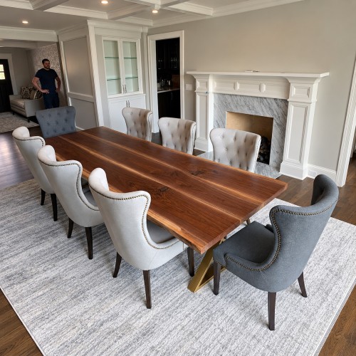108" x 48" Made to Order Live Edge Black Walnut Conference Table with Legs - Free Shipping 108" x 48" Made to Order Live Edge Black Walnut Conference Table with Legs - Free Shipping