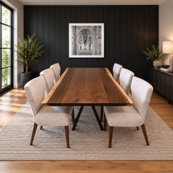 96" x 36" Made to Order Live Edge Black Walnut Dining Table with Legs - Free Shipping 96" x 36" Made to Order Live Edge Black Walnut Dining Table with Legs - Free Shipping
