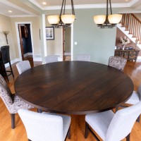 Large Diameter Round Dining Table Builder - Select Hardwood, Diameter & Base - Free Shipping