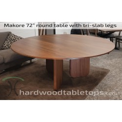Quick Ship Large Diameter Solid Wood Round Dining Table & Top Online Fabricator