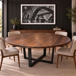 Fabricate your Large Diameter Solid Wood Round Dining Table or Tabletop | Custom Full Table Builder