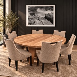 Large Diameter White Oak Round Dining Table Tables - Select Diameter & Base - Free Shipping