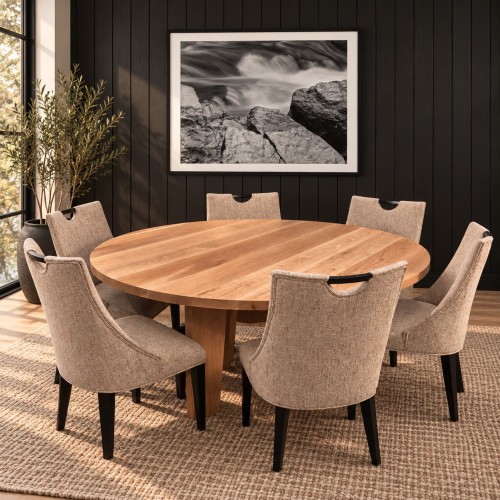 Large Diameter White Oak Round Dining Table Tables - Select Diameter & Base - Free Shipping Large Diameter White Oak Round Dining Table Tables - Select Diameter & Base - Free Shipping