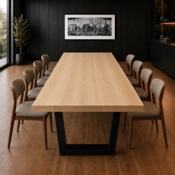 White Oak Made to Order Conference Table with Legs | Select Size, Stain, Grommet and Leg Options - Free Shipping White Oak Made to Order Conference Table with Legs | Select Size, Stain, Grommet and Leg Options - Free Shipping