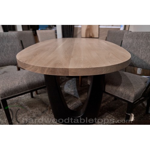 Oval White Oak Dining Table with Custom Legs - Made in the USA - Free Shipping